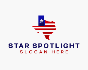 Star Texas Map logo design