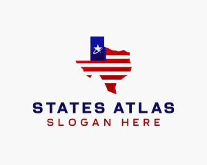 Star Texas Map logo design
