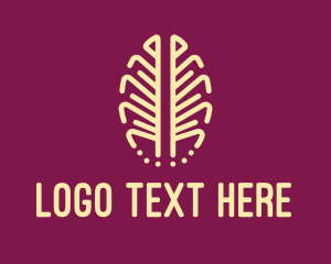 Vegan - Exotic Plant Leaf logo design