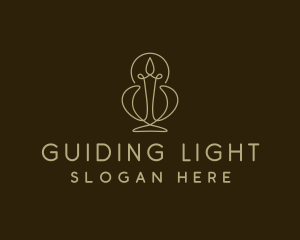 Candle Lamp Light logo design