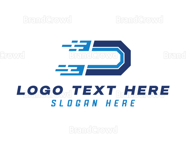 Fast Business Letter D Logo