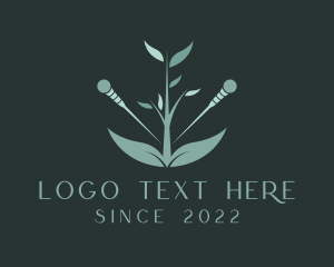 Naturopath - Wellness Needle Plant logo design