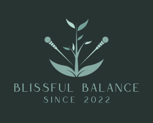 Wellness Needle Plant logo design