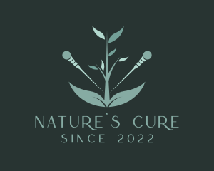 Naturopath - Wellness Needle Plant logo design