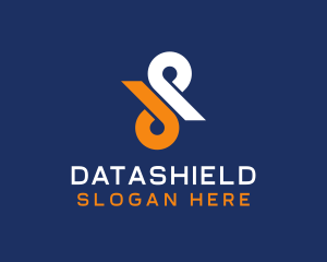 Data - Cyber Tech Monogram Letter DP logo design