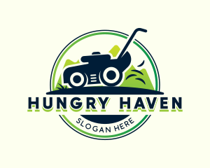 Garden Lawn Mower Landscaping Logo