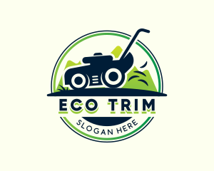 Garden Lawn Mower Landscaping logo design