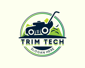 Garden Lawn Mower Landscaping logo design