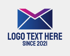 Card - Mail Envelope Letter V logo design