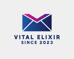 Mail Envelope Letter V logo design