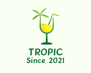 Tropical Cocktail Drink  logo design