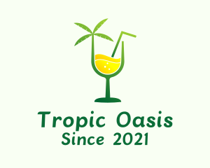 Tropical Cocktail Drink  logo design