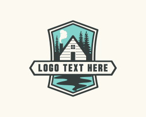 Exploration - Outdoor Forest Cabin logo design