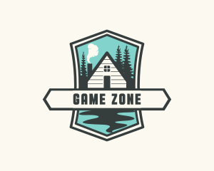 Outdoor Forest Cabin Logo