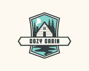 Cabin - Outdoor Forest Cabin logo design