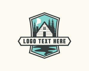 Vacation - Outdoor Forest Cabin logo design