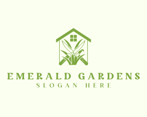 Green House Gardening Shears logo design