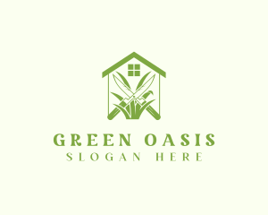 Green House Gardening Shears logo design