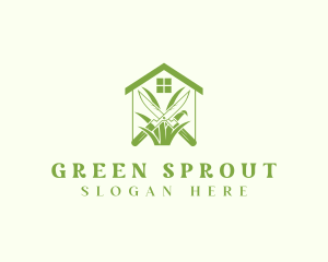 Green House Gardening Shears logo design