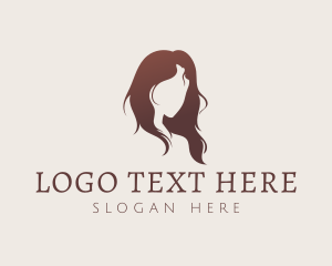 Shampoo - Elegant Woman Hair logo design