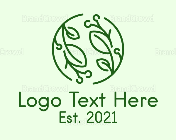 Organic Eco Plant Logo