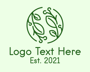 Eco - Organic Eco Plant logo design