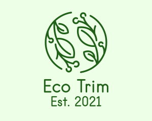 Organic Eco Plant logo design