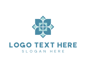 Floorboard - Floral Tile Flooring logo design