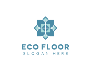 Linoleum - Floral Tile Flooring logo design
