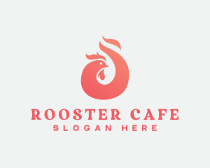 Grill Chicken Rooster logo design