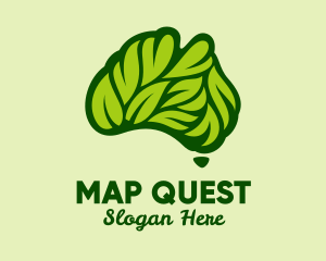 Maps - Natural Australia Eco Leaves logo design