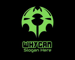 Video Game - Gaming Bat Shuriken logo design