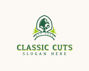 Shovel Grass Gardening logo design