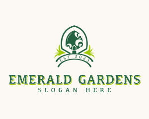 Shovel Grass Gardening logo design