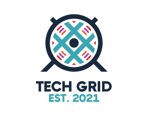 Grid - Blue Grid Fan logo design