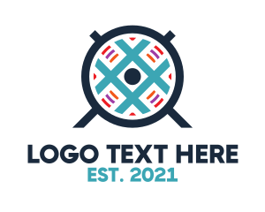 Hashtag - Blue Grid Fan logo design