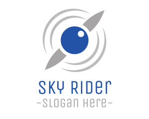 Helicopter - Aircraft Propeller Wind logo design