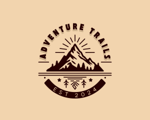 Mountain Hiking Adventure logo design