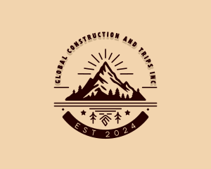 Mountaineer - Mountain Hiking Adventure logo design
