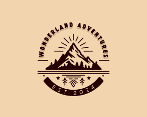 Mountain Hiking Adventure logo design