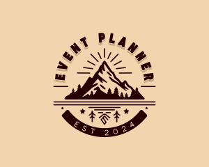 Hiker - Mountain Hiking Adventure logo design