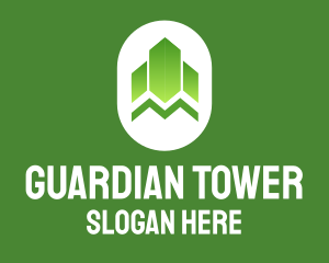 Green Real Estate Tower logo design