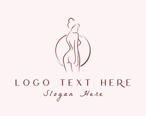 Therapist - Naked Woman Body Clinic logo design