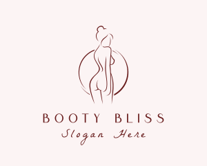 Buttocks - Naked Woman Body Clinic logo design