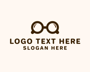 Corrective Lens - Coffee Geek Eyeglasses logo design