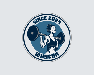 Weightlifter Barbell Workout Logo