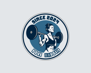 Mascot - Weightlifter Barbell Workout logo design