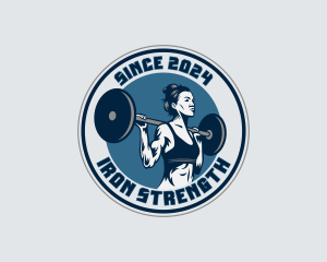 Weightlifting - Weightlifter Barbell Workout logo design
