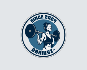 Exercise - Weightlifter Barbell Workout logo design