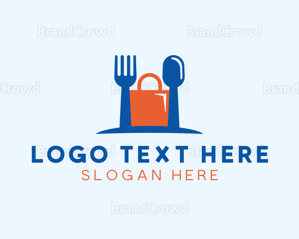 Fork Spoon Shopping Bag Logo